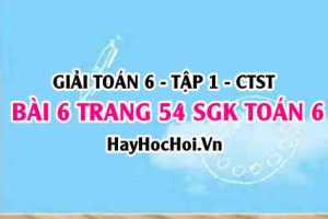 Giải bài 6 trang 54 Toán 6 Tập 1 SGK Chân trời sáng tạo